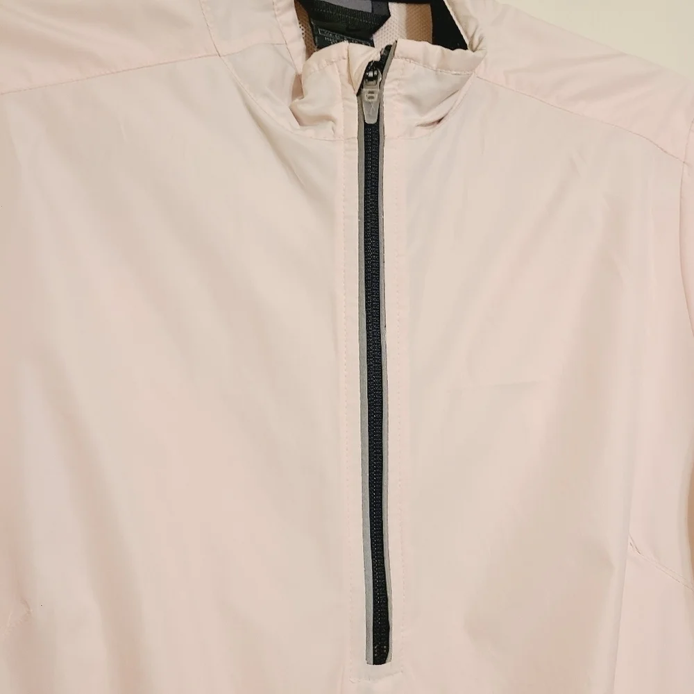 NIKE | Women's Light Pink Half-Zip Windbreaker Zip-Up Jacket (Size Small)
